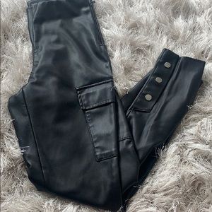 Zara leather leggings